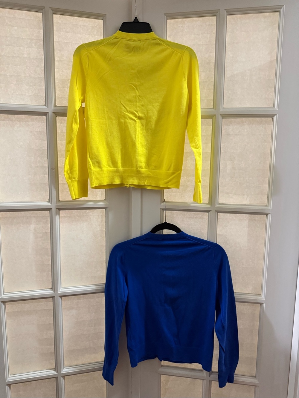 J. Crew Women’s Crewneck Cardigans in Royal Blue and Bright Yellow (2 Pack) - Picture 3 of 5